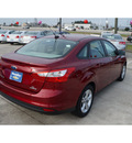 ford focus 2013 red sedan se flex fuel 4 cylinders front wheel drive not specified 77090