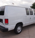 ford e series cargo 2013 white van e 150 flex fuel 8 cylinders rear wheel drive automatic with overdrive 76011